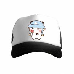 Дитяча кепка-тракер Ведмедик з квіточкою - FATLINE Дитяча кепка-тракер Ведмедик з квіточкою