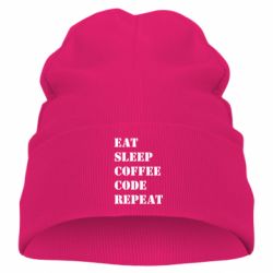 Детская шапка Eat sleep coffee code repeat - FATLINE Детская шапка Eat sleep coffee code repeat