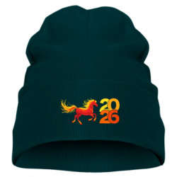 Дитяча шапка Граціозний вогняний кінь - символ 2026 року - FATLINE Дитяча шапка Граціозний вогняний кінь - символ 2026 року