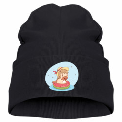 Дитяча шапка Кінь відпочиває плаває у кавуновому крузі - FATLINE Дитяча шапка Кінь відпочиває плаває у кавуновому крузі