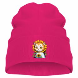 Детская шапка кот подсолнух - FATLINE Детская шапка кот подсолнух