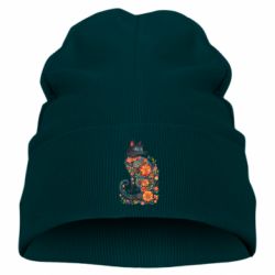 Дитяча шапка кіт вишивка - FATLINE Дитяча шапка кіт вишивка