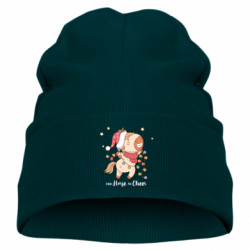 Дитяча шапка Радісний різдвяний поні з гірляндою - FATLINE Дитяча шапка Радісний різдвяний поні з гірляндою