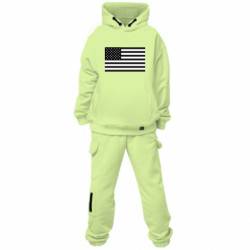 Дитячий костюм преміум FATLINE Чорно-білий прапор США - FATLINE Дитячий костюм преміум FATLINE Чорно-білий прапор США