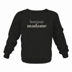 Детский свитшот на флисе Bonjour Madame - FATLINE Детский свитшот на флисе Bonjour Madame