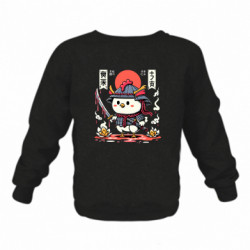 Дитячий світшот на флісі Маленьке біле пташеня-самурай - FATLINE Дитячий світшот на флісі Маленьке біле пташеня-самурай