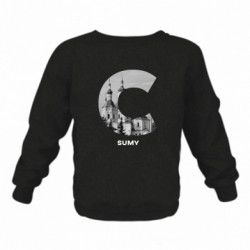 Детский свитшот на флисе Sumy Black & White - FATLINE Детский свитшот на флисе Sumy Black & White