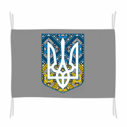 Прапор Герб України з вишивкою - FATLINE Прапор Герб України з вишивкою