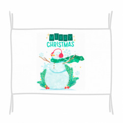Флаг Merry Christmas, Веселых Праздников - Новогодний Снеговик - FATLINE Флаг Merry Christmas, Веселых Праздников - Новогодний Снеговик