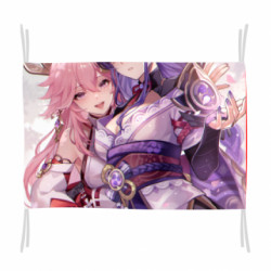 Флаг Райден и Яе Мико