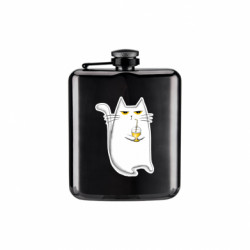 Фляга Arm Кот с коктейлем - FATLINE Фляга Arm Кот с коктейлем