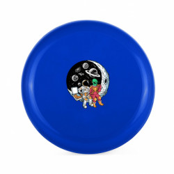 Фрисби Astronaut with alien eating pizza - FATLINE Фрисби Astronaut with alien eating pizza