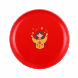 Фрисби Счастливая Девушка с осенними листьями - FATLINE Фрисби Счастливая Девушка с осенними листьями