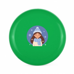 Фрисби Зимняя девочка со снежинками - FATLINE Фрисби Зимняя девочка со снежинками