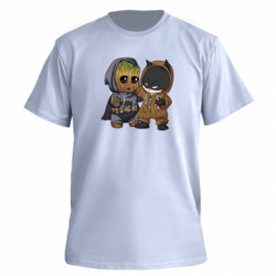 Футболка премиум мужская FATLINE Бэтмен и грут - FATLINE Футболка премиум мужская FATLINE Бэтмен и грут