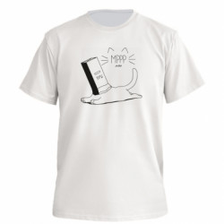 Футболка премиум мужская FATLINE Cat and a box of milk - FATLINE Футболка премиум мужская FATLINE Cat and a box of milk