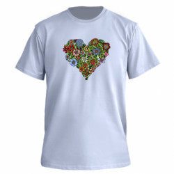 Футболка премиум мужская FATLINE Flower heart - FATLINE Футболка премиум мужская FATLINE Flower heart