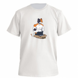 Футболка преміум чоловіча FATLINE Funny Meowscles