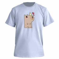 Футболка преміум чоловіча FATLINE Капібара з курчам - FATLINE Футболка преміум чоловіча FATLINE Капібара з курчам