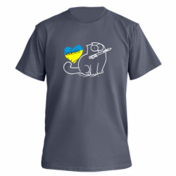 Футболка премиум мужская FATLINE Кіт-патріот