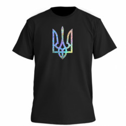Футболка премиум мужская FATLINE Класичний герб України голограмма