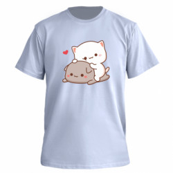 Футболка премиум мужская FATLINE Кошачьи обнимашки - FATLINE Футболка премиум мужская FATLINE Кошачьи обнимашки