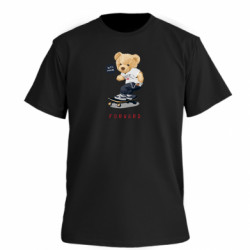 Футболка премиум мужская FATLINE Мишка тедди на скейте