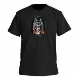 Футболка премиум мужская FATLINE Енот в очках