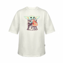 Футболка дитяча оверсайз FATLINE Baby Yoda eats pizza - FATLINE Футболка дитяча оверсайз FATLINE Baby Yoda eats pizza