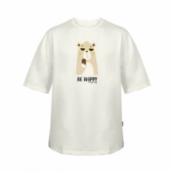 Футболка детская оверсайз FATLINE Be happy every day. - FATLINE Футболка детская оверсайз FATLINE Be happy every day.