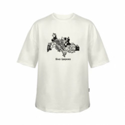Футболка дитяча оверсайз FATLINE Біла Церква мапа