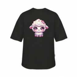 Футболка детская оверсайз FATLINE Глиттер гламур овечка Y2K - FATLINE Футболка детская оверсайз FATLINE Глиттер гламур овечка Y2K