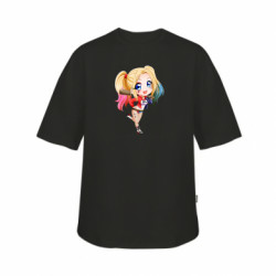 Футболка дитяча оверсайз FATLINE Harley quinn anime about tits - FATLINE Футболка дитяча оверсайз FATLINE Harley quinn anime about tits