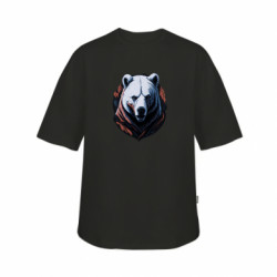 Футболка детская оверсайз FATLINE Яростный белый медведь - FATLINE Футболка детская оверсайз FATLINE Яростный белый медведь