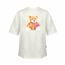 Футболка детская оверсайз FATLINE Мягкий мишка - FATLINE Футболка детская оверсайз FATLINE Мягкий мишка