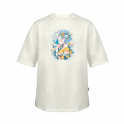 Футболка дитяча оверсайз FATLINE мріюча українка патріотка у квітах - FATLINE Футболка дитяча оверсайз FATLINE мріюча українка патріотка у квітах