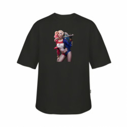 Футболка дитяча оверсайз FATLINE Небезпечна Харлі Квінн - FATLINE Футболка дитяча оверсайз FATLINE Небезпечна Харлі Квінн