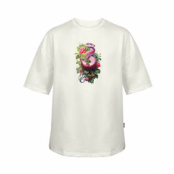 Футболка дитяча оверсайз FATLINE Рожева змія у квітах - FATLINE Футболка дитяча оверсайз FATLINE Рожева змія у квітах