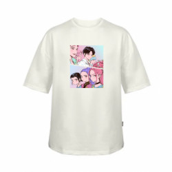 Футболка дитяча оверсайз FATLINE Saja Boys vs Huntrix - FATLINE Футболка дитяча оверсайз FATLINE Saja Boys vs Huntrix