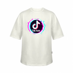 Футболка дитяча оверсайз FATLINE Tik tock glitch ring - FATLINE Футболка дитяча оверсайз FATLINE Tik tock glitch ring