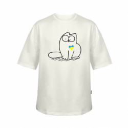 Футболка дитяча оверсайз FATLINE Типовий український кіт - FATLINE Футболка дитяча оверсайз FATLINE Типовий український кіт