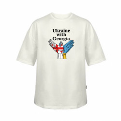Футболка детская оверсайз FATLINE Украина с Грузией - FATLINE Футболка детская оверсайз FATLINE Украина с Грузией