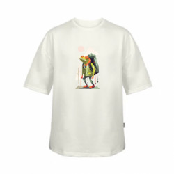 Футболка дитяча оверсайз FATLINE Жаба турист - FATLINE Футболка дитяча оверсайз FATLINE Жаба турист