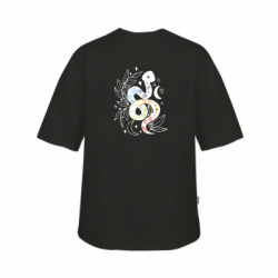 Футболка дитяча оверсайз FATLINE Змія Кундаліні з кольоровими чакрами - FATLINE Футболка дитяча оверсайз FATLINE Змія Кундаліні з кольоровими чакрами