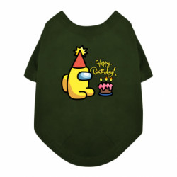 Футболка для собаки Among Us Happy Birthday - FATLINE Футболка для собаки Among Us Happy Birthday