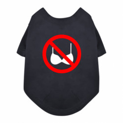 Футболка для собаки Без лифчика - FATLINE Футболка для собаки Без лифчика