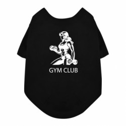 Футболка для собаки Фітнес дівчина з гантелями - FATLINE Футболка для собаки Фітнес дівчина з гантелями