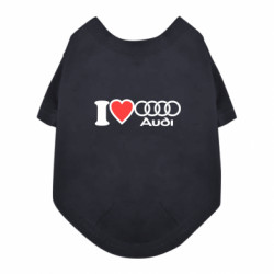 Футболка для собаки I love audi - FATLINE Футболка для собаки I love audi