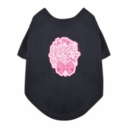 Футболка для собаки Розовый слоган In My Happy Girl Era - FATLINE Футболка для собаки Розовый слоган In My Happy Girl Era