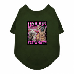 Футболка для собаки Lesbians eat what?! - FATLINE Футболка для собаки Lesbians eat what?!